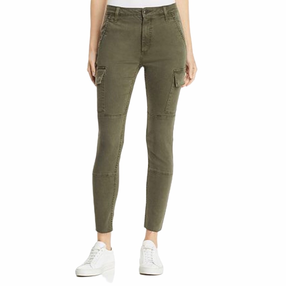 Joe's Jeans High Rise Skinny Ankle Cargo Frayed Hem Green Charlie Jeans Size 26